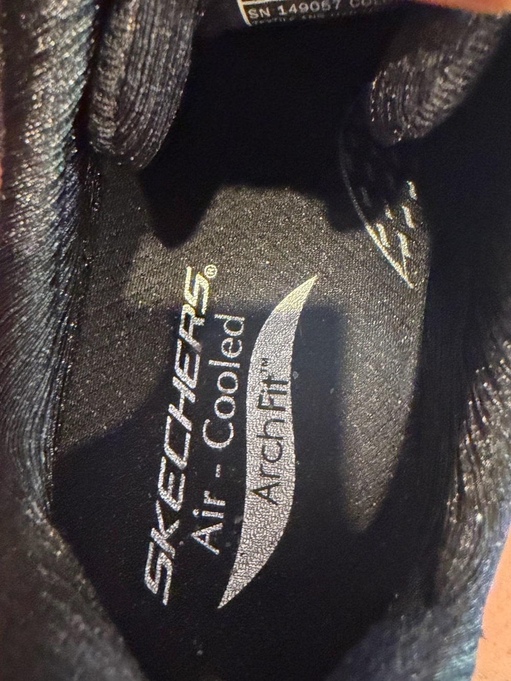 Skechers Women's Black Mesh Lace-Up Arch Fit Sneakers - Picture 8 of 8